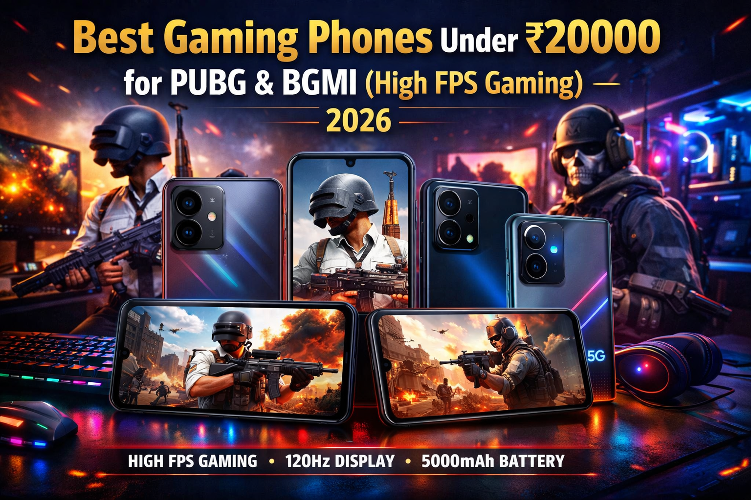 Best Gaming Phones Under ₹20000 for PUBG & BGMI (High FPS Gaming) – 2026