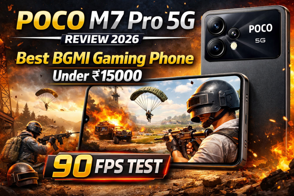 POCO M7 Pro 5G Review 2026: Best BGMI Gaming Phone Under ₹15000 (90 FPS Test)