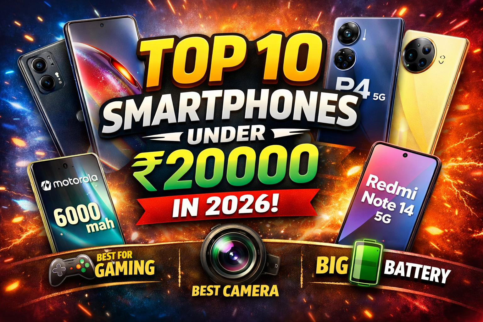 Top 10 Smartphones Under ₹20000 in 2026: Best Budget Picks for Gaming, Camera & Battery