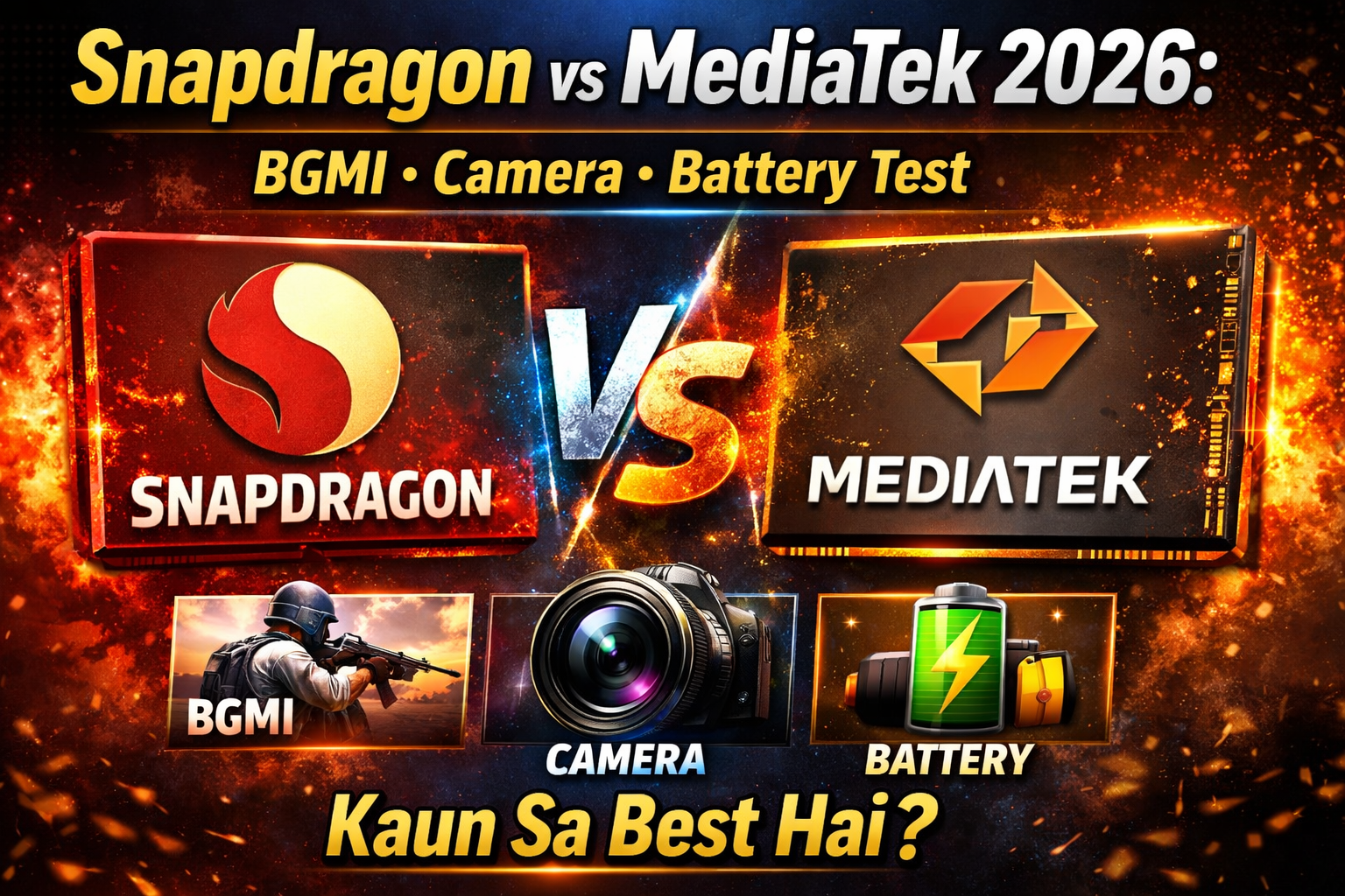 Snapdragon vs MediaTek 2026: BGMI, Camera, Battery Test – Kaun Sa Best Hai?