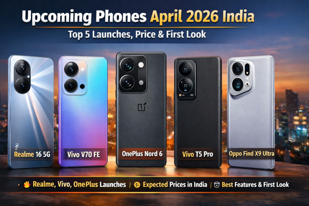 upcoming phones April 2026 India list