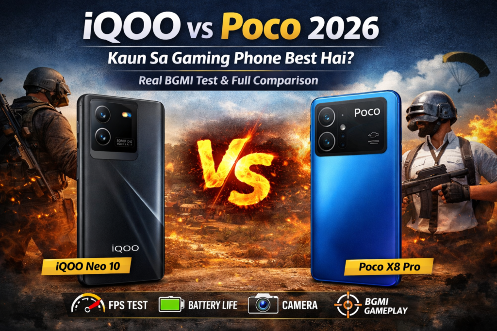 iQOO vs Poco 2026: Kaun Sa Gaming Phone Best Hai? Real BGMI Test & Full Comparison