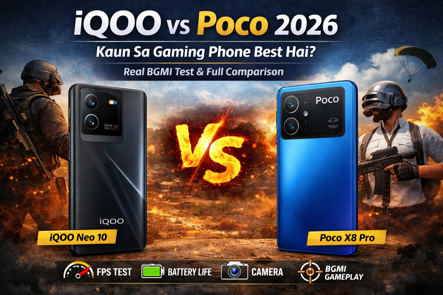 iQOO vs Poco 2026: Kaun Sa Gaming Phone Best Hai? Real BGMI Test & Full Comparison