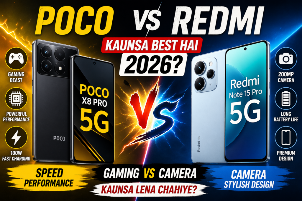 POCO vs Redmi 2026: Gaming King vs Camera King – Kaunsa Phone Lena Chahiye?