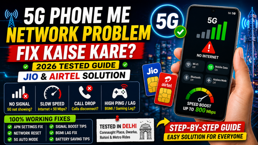 5G Phone Me Network Problem Fix Kaise Kare?