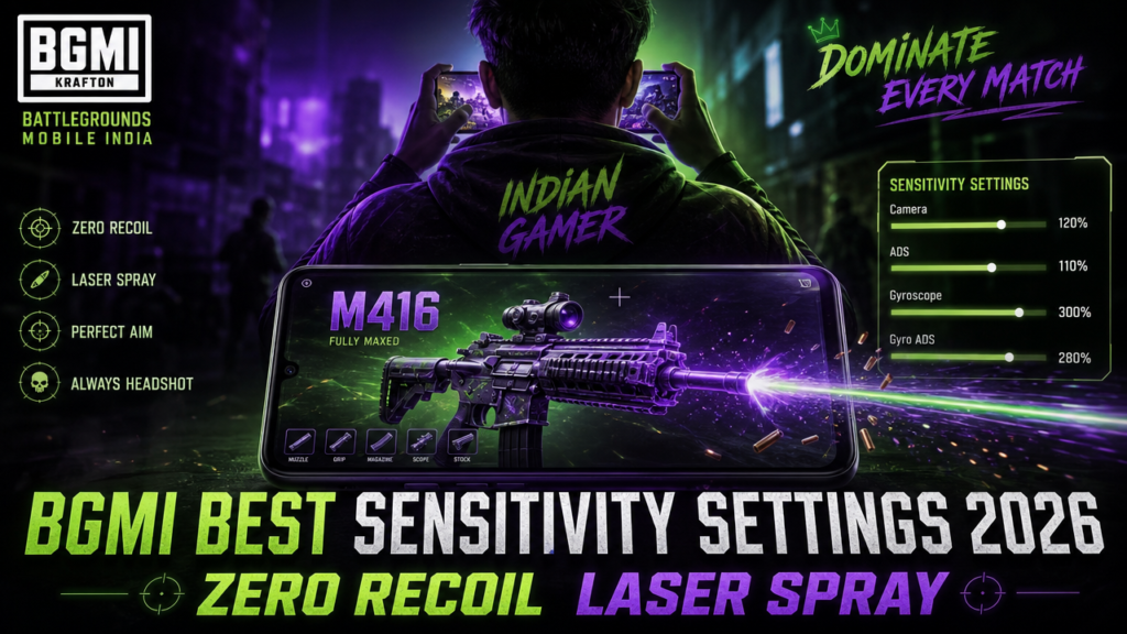 BGMI Best Sensitivity Settings 2026 for Zero Recoil Laser Spray