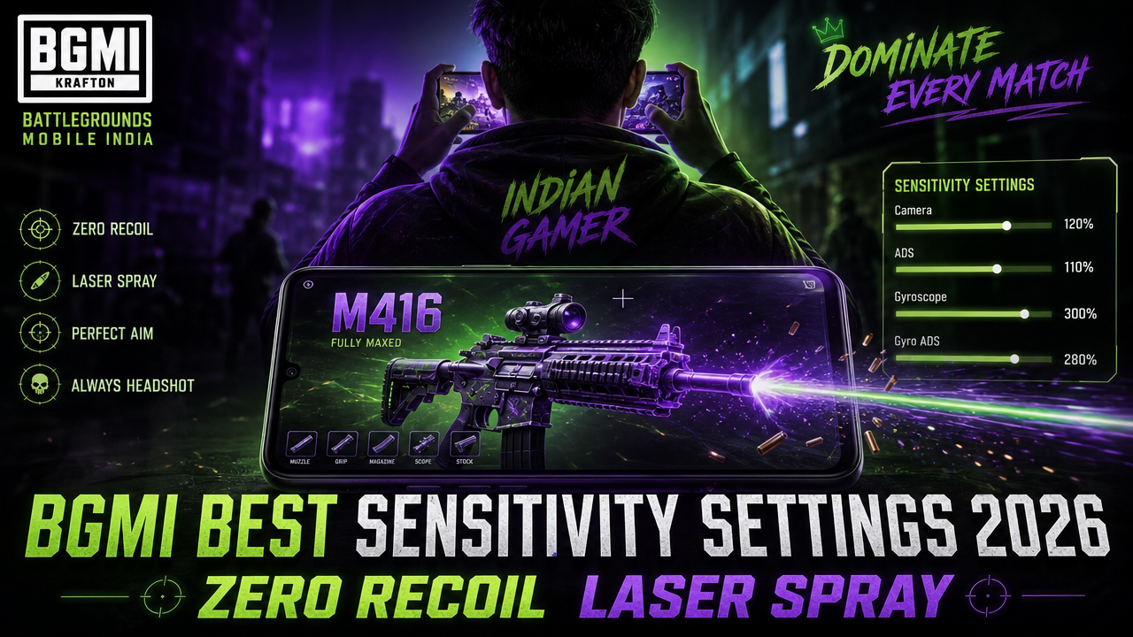 BGMI Best Sensitivity Settings 2026 for Zero Recoil Laser Spray